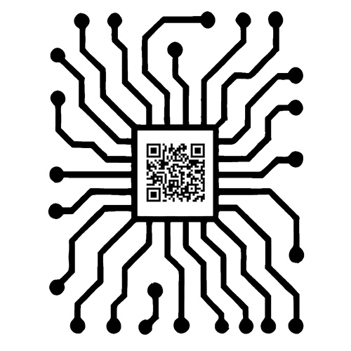 The Hollow Circuit QR Logo